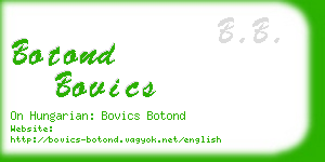 botond bovics business card